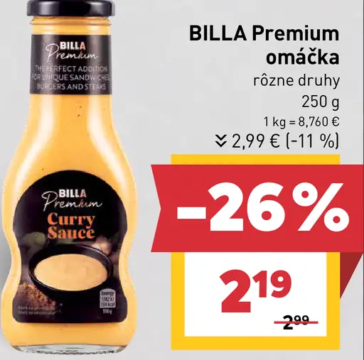 BILLA Premium omáčka