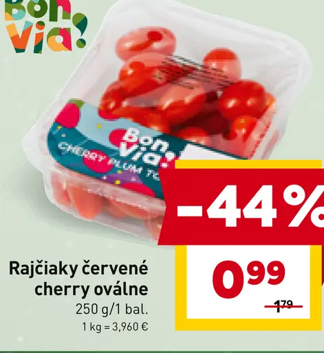 Rajčiaky červené cherry oválne