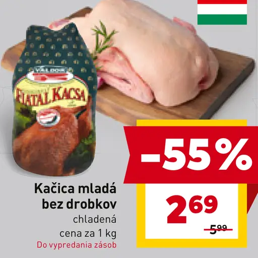 Kačica mladá bez drobkov