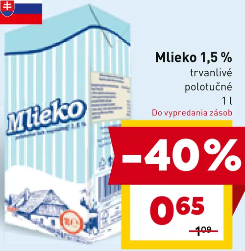 mlieko 1,5 %