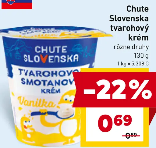 Chute Slovenska tvarový krém