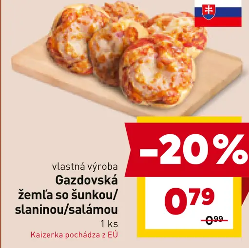 Gazdovská žemľa so slaninou