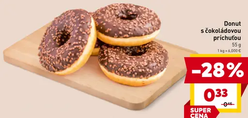 Donut s čokoládovou príchuťou