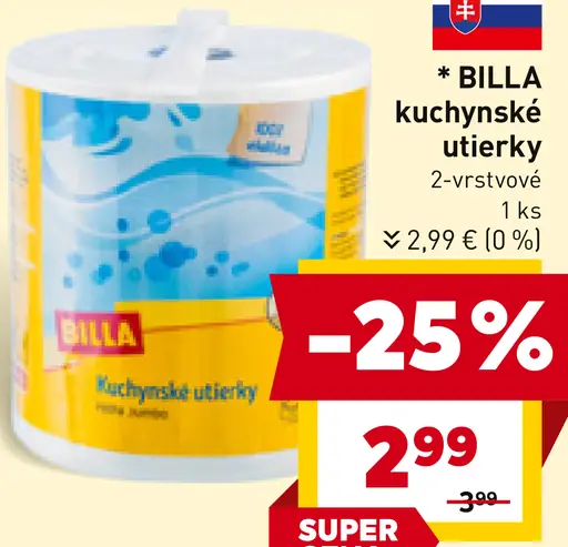 BILLA kuchynské utierky