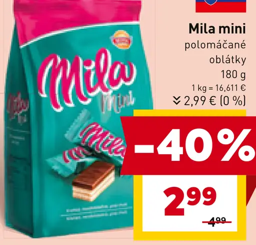 Mila mini polomáčené oblátky