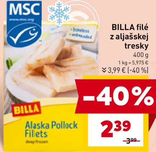 BILLA filé z aljašskej tresky