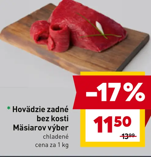 Hovädzie zadné bez kosti