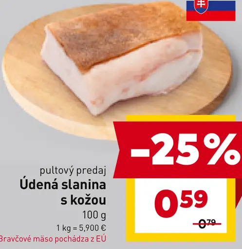 Údená slanina s kožou