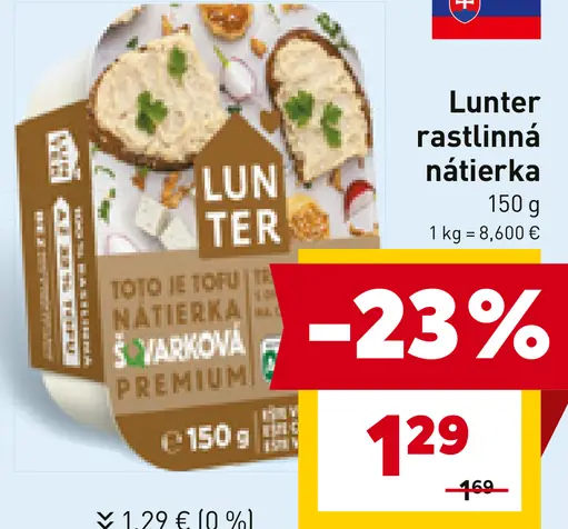 Lunter rastlinná nátierka