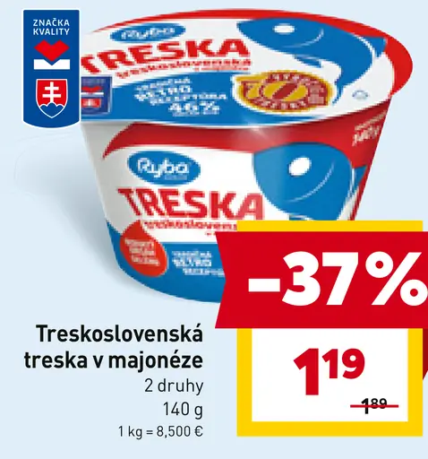 Treskoslovenská treska v majonéze