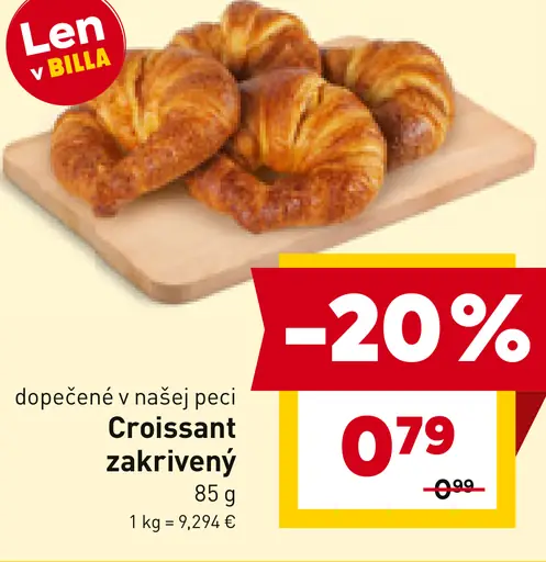 Croissant zakrivený