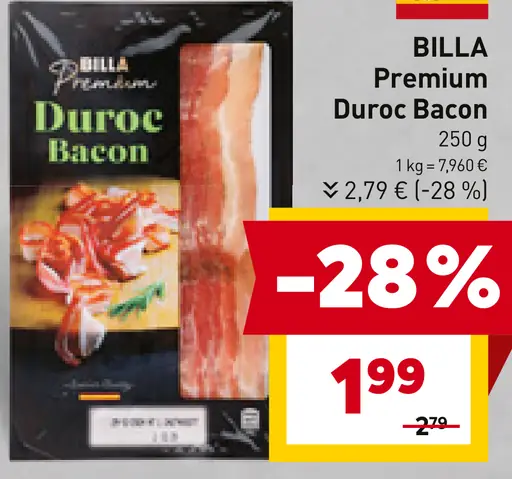 BILLA Premium Duroc Bacon