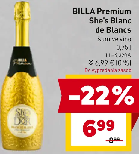 BILLA Premium She’s Blanc de blancs