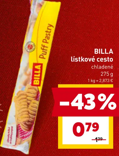 BILLA lístkové cesto