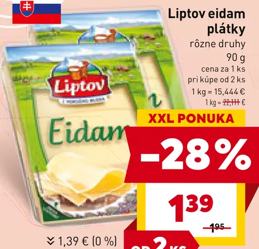 Liptov eidam plátky