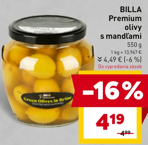 Premium olivy s mandľami