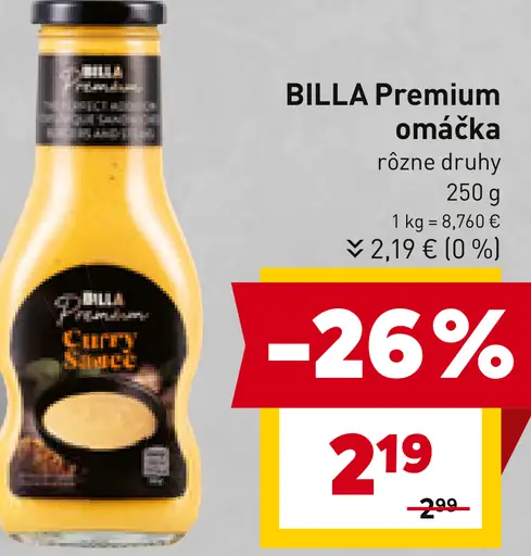 BILLA Premium omáčka