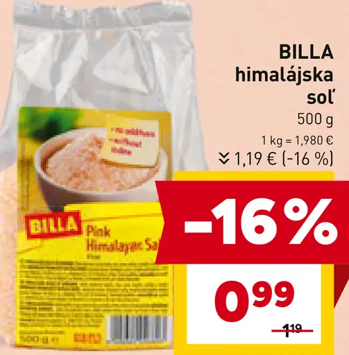 BILLA himalájska soľ