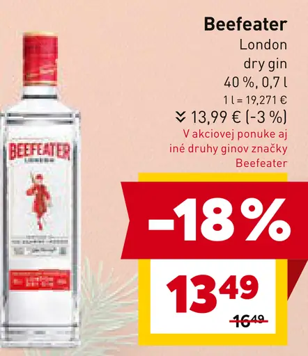 Beefeater London dry gin