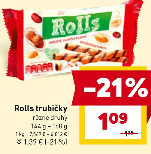 Rolls trubičky