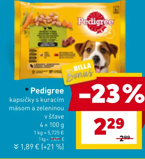 Pedigree kapsičky s kuracím mäsom a zeleninou