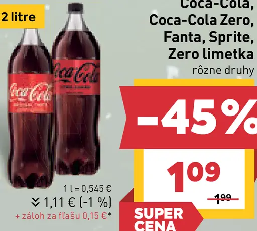 Coca-Cola, Coca-Cola Zero, Fanta, Sprite, Rózne druhy