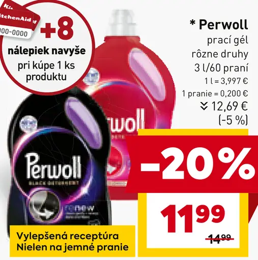 Perwoll prací gél/rôzne druhy