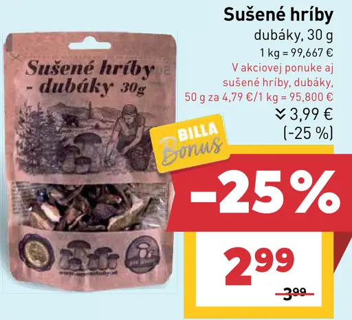 Sušené hríby