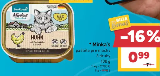 * Minka's paštéta pre mačky