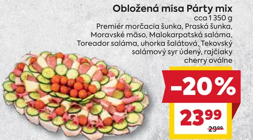 Obložená misa Party mix