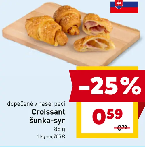 Croissant šunka-syr