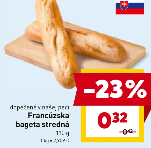 Francúzska bageta stredná