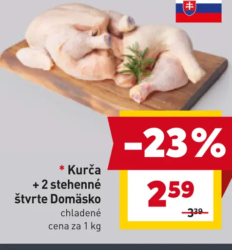 Kurča + 2 stehnenné štvrté Domáško