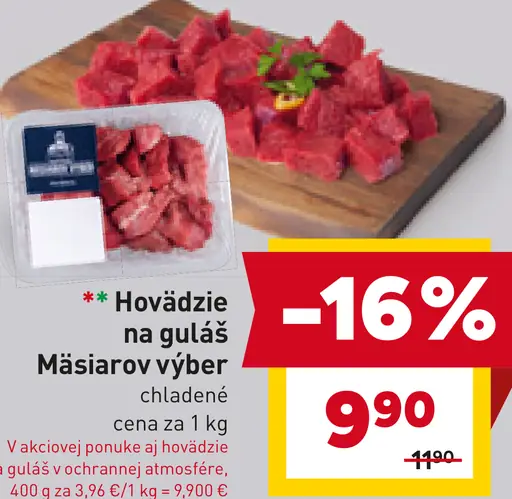 Hovädzie na guláš