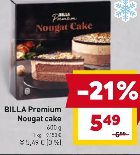 BILLA premium Nougat cake