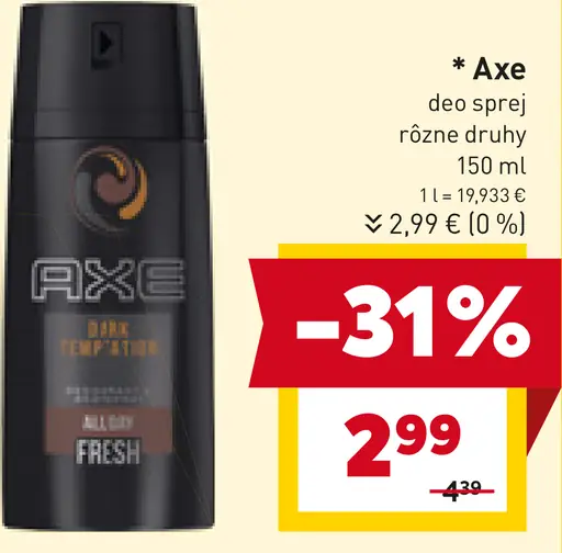 Axe deo sprej