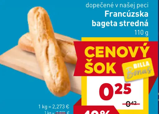 Francúzska bageta stredná