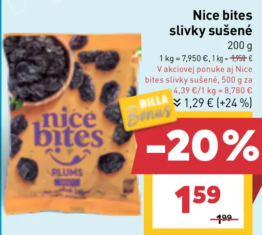 Nice bites slivky sušené