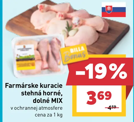 Farmárske kuracie stehná horné, dolné MIX