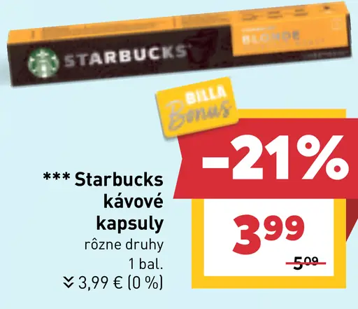 Starbucks kávové kapsuly