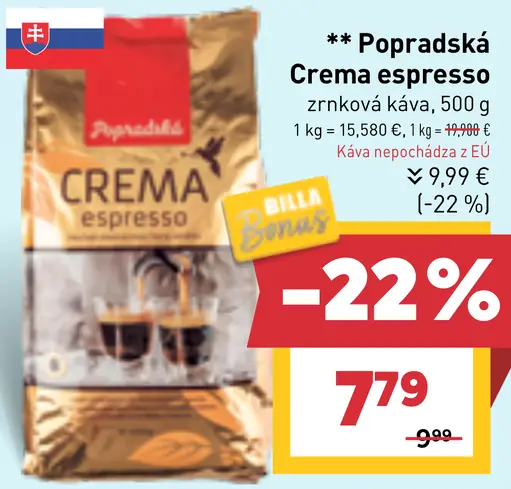 Popradská crema espresso