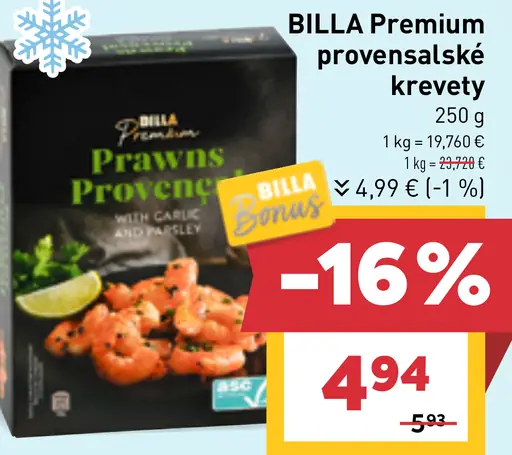 BILLA Premium provensalské krevety