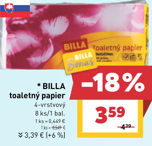 BILLA toaletný papier