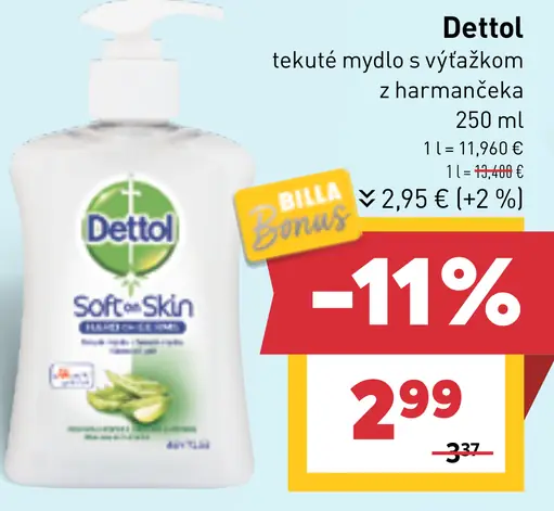 Dettol tekuté mydlo s výťažkom z harmančeká