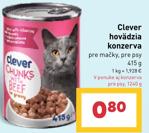 Clever hovädzia konzerva