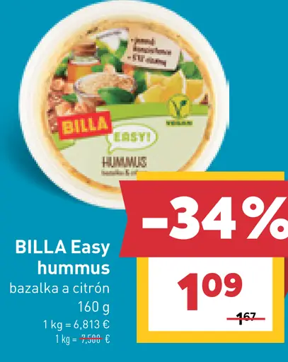 BILLA Easy hummus