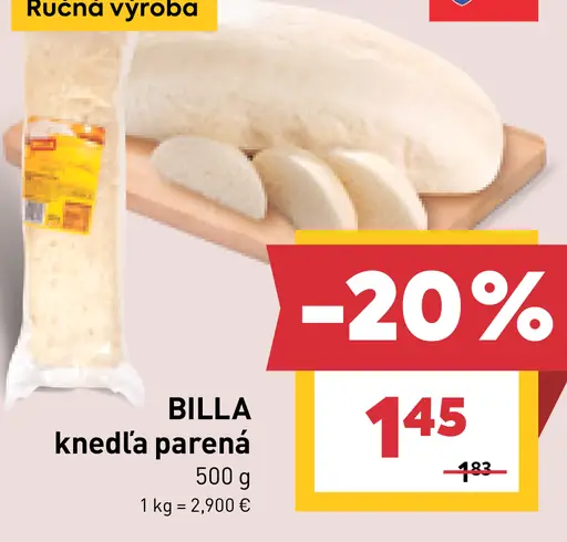 BILLA knedľa parená