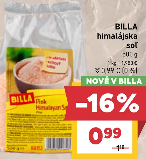 BILLA himalájska soľ