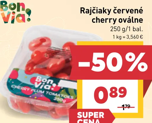 Rajčiaky červené cherry oválne