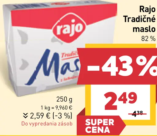 RAJO Tradičné maslo